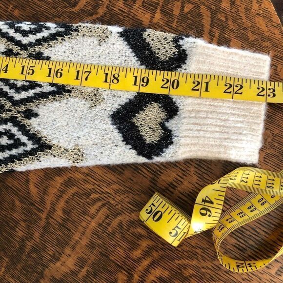 NEW ANDTHEWHY Cream, Black, and Gold Crew Neck Sweater NWT - Picture 13 of 14